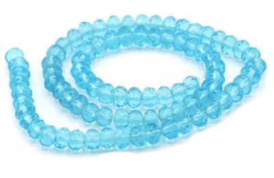 Cristal Aqua Rondelle 4x3mm (Tira)