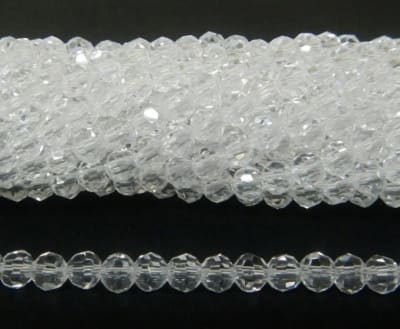 Cristal Bicono Redondo Cristal 4mm (Tira)