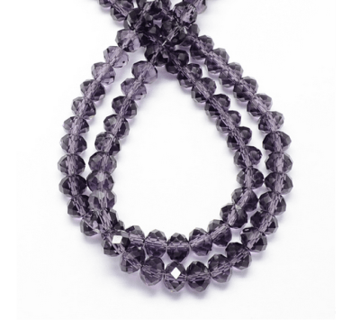 Cristal Amatista Rondelle 3x2mm (Tira)