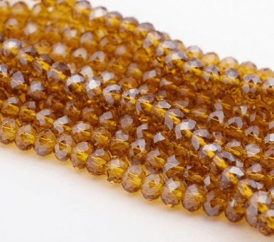 Cristal Golden Rondelle 8x6mm (Tira)