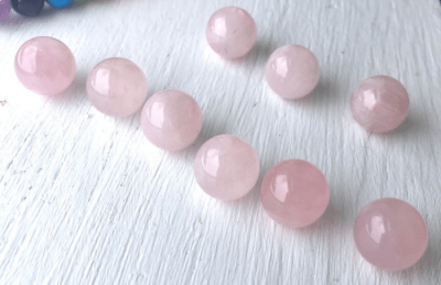 Cuarzo Rosa Redondo 8mm No Perforado (Unidad)