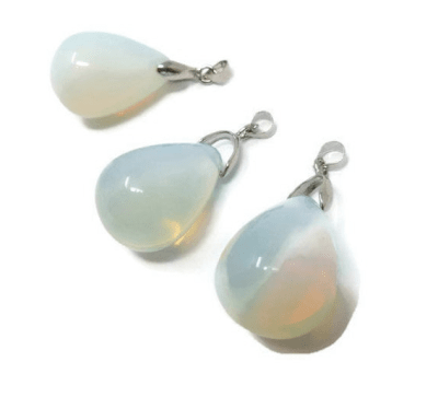 Colgante Piedra Luna-Opalina Gota 25x18mm (Unidad)