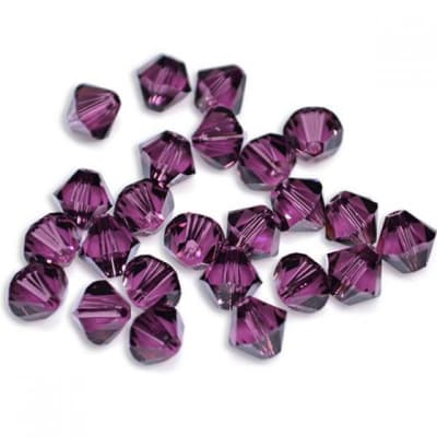 Bicono Punta Swarovski Amatista 6mm (6 Unidades)