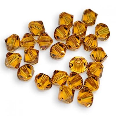 Bicono Punta Swarovski Topacio 6mm (6 Unidades)