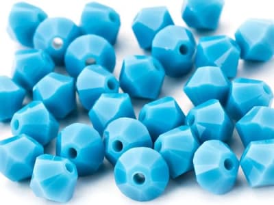 Bicono Punta Swarovski Turquesa 6mm (6 Unidades)