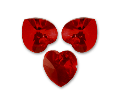 Corazón Swarovski Siam 10mm (Un)