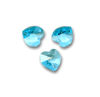 Corazón Swarovski Agua Marina 10mm (Un)