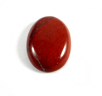16x12mm Jaspe Rojo Coubuchón Oval (Un)