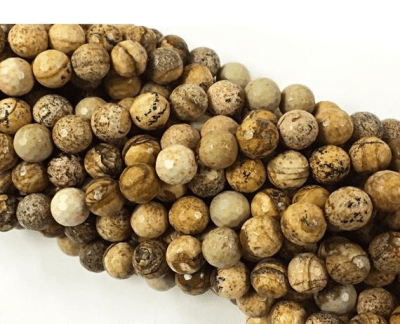 Jaspe Picture 8mm Facetado Redondo (Tira)1