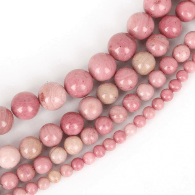 Rodocrosita Natural Redondo 8mm (Tira)1