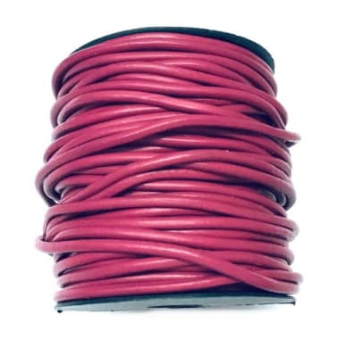 Cuero Natural Fucsia Redondo 3mm (Metro)
