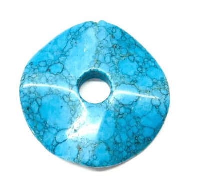 Colgante Turquesa Reconstituída Donut 50mm (Unidad)1