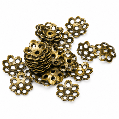 Casquete Bronce Envejecido Verde 4 a 6mm (10 Pares)1