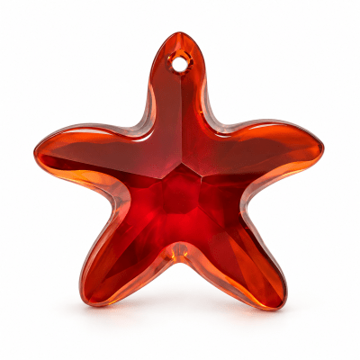 Estrella Mar Swarovski Magma Rojo 28mm (Un)