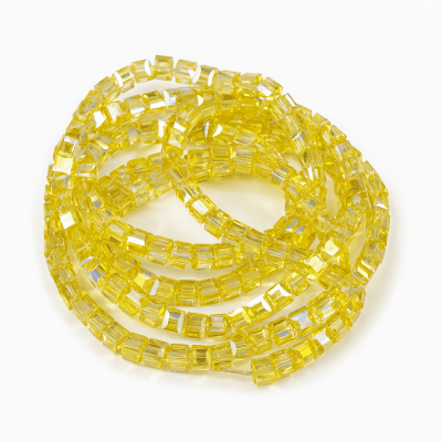 Cristal Gold Satín Cuadrado 5x5mm (Tira)