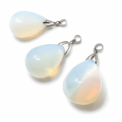 Colgante Piedra Luna-Opalina Gota 18x13mm (Unidad)