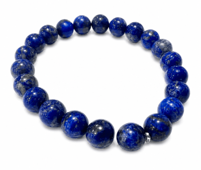 Pulsera Lapislázuli Natural Elásticado 8mm (Unidad)2
