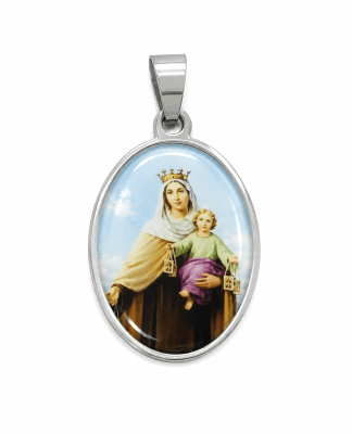 Colgante Acero Quirúrgico Virgen del Carmen 35x25mm Nº46 (Un)