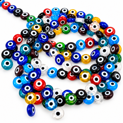 Ojo Turco Multicolor Plano 8mm (Tira)