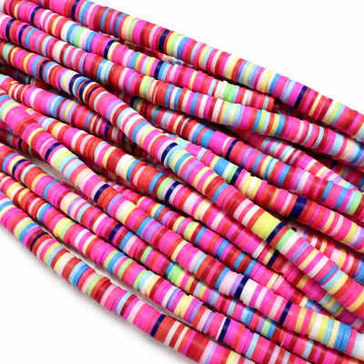 Tira Pucca Rondelle Roja Mix 6mm (Tira)
