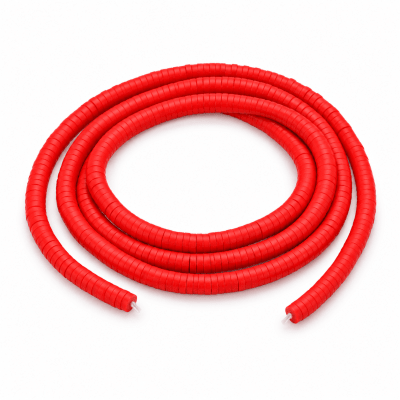 Disco Silicona Pucca Rojo Claro 6mm (Tira)