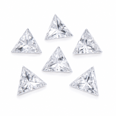 4x4mm Circón Blanco Triángulo (Un)