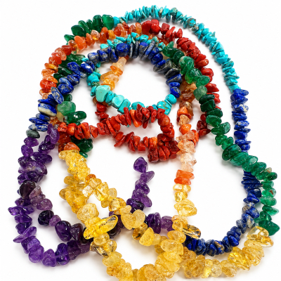 Piedras 7 Chakras Natural Chip (Tira)