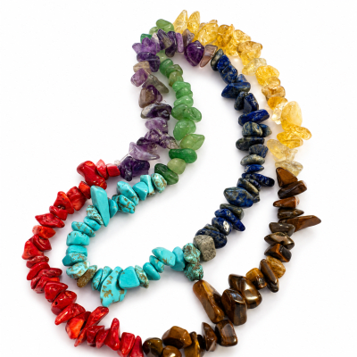 Piedras 7 Chakras Natural Chip XL (Tira)