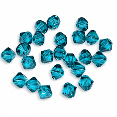 Bicono Punta Swarovski Circón Azúl 4mm (6 Unidades)