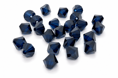 Bicono Punta Swarovski Dark Indigo 4mm (6 Unidades)