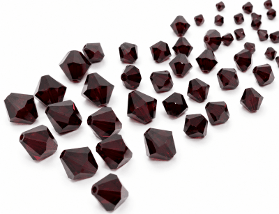 Bicono Punta Swarovski Granate 4mm (6 Unidades)