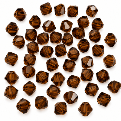 Bicono Punta Swarovski Topacio Humo 4mm (6 Unidades)