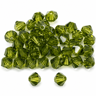 Bicono Punta Swarovski Olivine 4mm (6 Unidades)