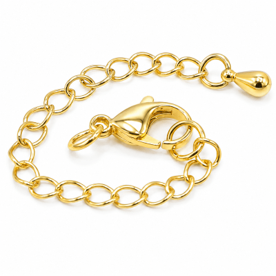 Cadena de Alargue Baño Oro 18K con Broche Grande (Set)