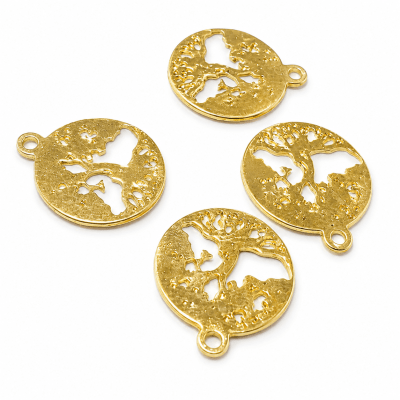 Colgante Chiche BAÑO ORO 18K Árbol de la Vida 12mm (Unidad)