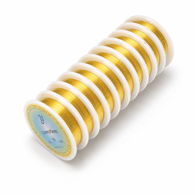 Alambre Cobre Extra Fino 0.3mm Dorado (Rollo)