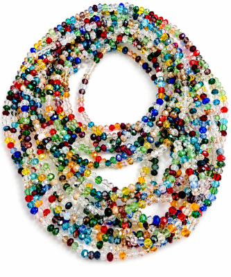 Cristal Mix Rondelle 4x3mm Extra Largo (Tira)