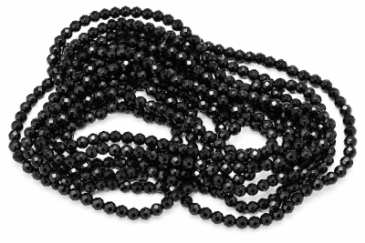 Cristal Black Rondelle 7x6mm Extra Largo (Tira)