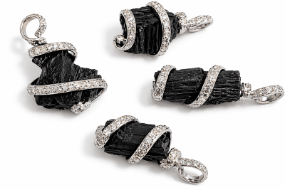 Colgante Turmalina Negra Natural (Unidad)1