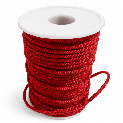 Cordón Nylon Trenzado Milán Rojo 3mm (Metro)
