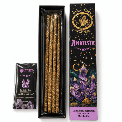 Incienso Cristal Magic Amatista (15 gramos + Cristales)