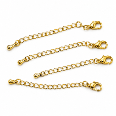 Cadena de Alargue Baño Oro 18K con Broche Mediana (Set)