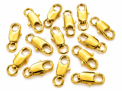 Broche Mosquetón Baño Oro 18K Tamaño M (Unidad)1