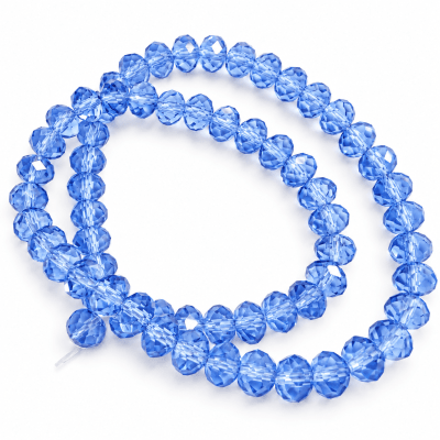 Cristal Záfiro Azúl Rondelle 10x8mm (Tira)