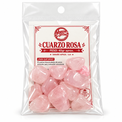 Piedras de Protección Cuarzo Rosa Nugget (40 Gramos)