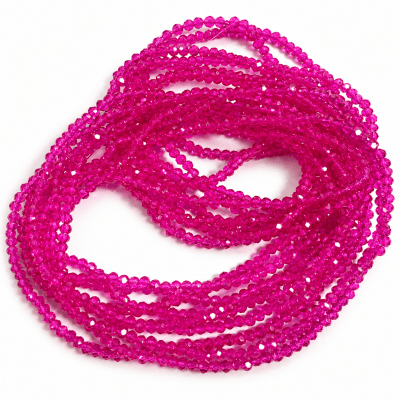 Cristal Fucsia Rondelle 3x2mm (Tira)1