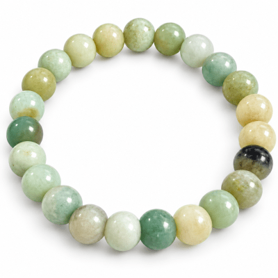 Pulsera Amazonita Natural Elasticada 8mm (Unidad)1