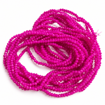 Cristal Fucsia Opaco Rondelle 3x2mm (Tira)1