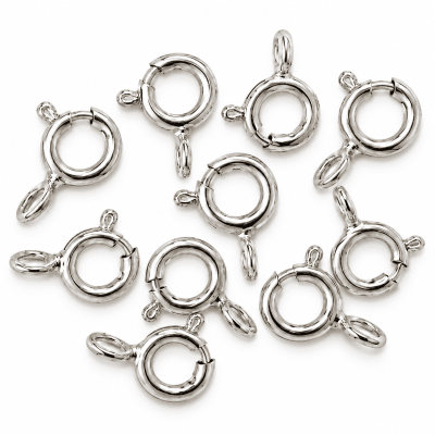 Argolla Resorte Plata 6mm (Unidad)