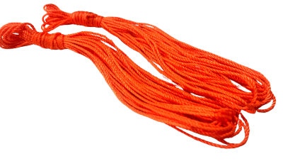 Hilo Macramé Trenzado Naranjo Encendido 2mm (Rollo)